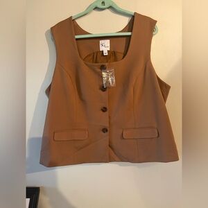 Susan Graver Brown Vest Lagenlook Layering Fall